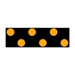 Polka Dots - Dark Tangerine Orange on Black Sticker Bumper (100 pack)