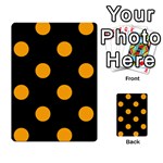 Polka Dots - Dark Tangerine Orange on Black Multi-purpose Cards (Rectangle)