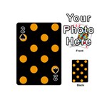 Polka Dots - Dark Tangerine Orange on Black Playing Cards 54 (Mini)