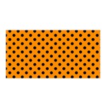 Polka Dots - Black on Dark Orange Satin Wrap