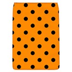 Polka Dots - Black on Dark Orange Removable Flap Cover (L)