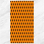 Polka Dots - Black on Dark Orange Canvas 40  x 72 