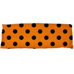 Polka Dots - Black on Dark Orange Body Pillow Case Dakimakura (Two Sides)