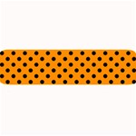Polka Dots - Black on Dark Orange Medium Bar Mat