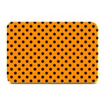 Polka Dots - Black on Dark Orange Plate Mat