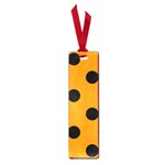 Polka Dots - Black on Dark Orange Small Book Mark