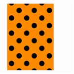 Polka Dots - Black on Dark Orange Large Garden Flag (Two Sides)