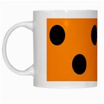 Polka Dots - Black on Dark Orange Black Mug