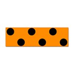 Polka Dots - Black on Dark Orange Sticker Bumper (100 pack)