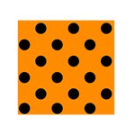 Polka Dots - Black on Dark Orange Greeting Card 5  x 7 