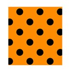 Polka Dots - Black on Dark Orange Greeting Card 4.5  x 6 