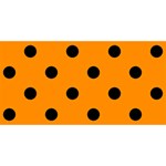 Polka Dots - Black on Dark Orange YOU ARE INVITED 3D Greeting Card (8x4)