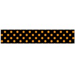 Polka Dots - Dark Orange on Black Flano Scarf (Large)