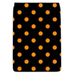 Polka Dots - Dark Orange on Black Removable Flap Cover (L)