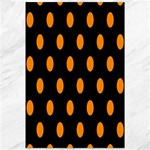 Polka Dots - Dark Orange on Black Canvas 12  x 18 