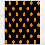Polka Dots - Dark Orange on Black Canvas 16  x 20 