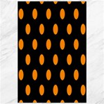 Polka Dots - Dark Orange on Black Canvas 20  x 30 