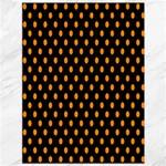 Polka Dots - Dark Orange on Black Canvas 36  x 48 