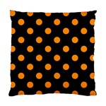 Polka Dots - Dark Orange on Black Standard Cushion Case (One Side)