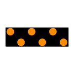 Polka Dots - Dark Orange on Black Sticker Bumper (100 pack)