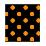 Polka Dots - Dark Orange on Black Greeting Card 4.5  x 6 