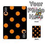 Polka Dots - Dark Orange on Black Playing Cards 54 Designs