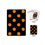 Polka Dots - Dark Orange on Black Playing Cards (Mini)