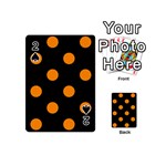 Polka Dots - Dark Orange on Black Playing Cards 54 (Mini)