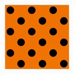 Polka Dots - Black on Orange Medium Glasses Cloth