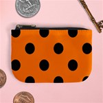 Polka Dots - Black on Orange Mini Coin Purse