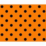 Polka Dots - Black on Orange Collage 8  x 10 