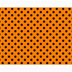 Polka Dots - Black on Orange Collage 11  x 14 