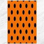 Polka Dots - Black on Orange Canvas 20  x 30 