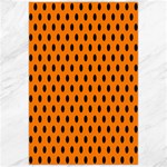 Polka Dots - Black on Orange Canvas 24  x 36 