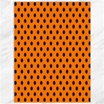Polka Dots - Black on Orange Canvas 36  x 48 