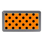 Polka Dots - Black on Orange Memory Card Reader (Mini)