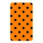 Polka Dots - Black on Orange Memory Card Reader (Rectangular)