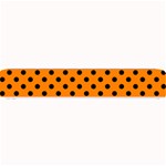 Polka Dots - Black on Orange Small Bar Mat