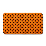 Polka Dots - Black on Orange Medium Bar Mat