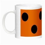 Polka Dots - Black on Orange Night Luminous Mug