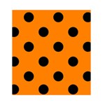 Polka Dots - Black on Orange Greeting Card 4.5  x 6 