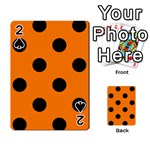 Polka Dots - Black on Orange Playing Cards 54 Designs