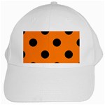 Polka Dots - Black on Orange Black Cap