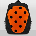 Polka Dots - Black on Safety Orange Backpack Bag
