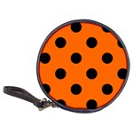 Polka Dots - Black on Safety Orange Classic 20-CD Wallet