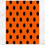 Polka Dots - Black on Safety Orange Canvas 18  x 24 