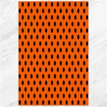 Polka Dots - Black on Safety Orange Canvas 24  x 36 
