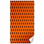 Polka Dots - Black on Safety Orange Canvas 40  x 72 