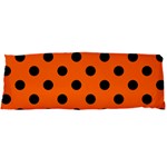 Polka Dots - Black on Safety Orange Body Pillow Case Dakimakura (Two Sides)