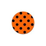 Polka Dots - Black on Safety Orange Golf Ball Marker (10 pack)